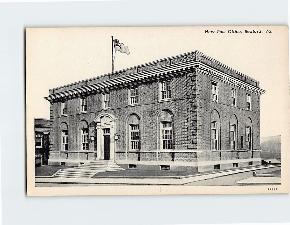 Postcard New Post Office Bedford Virginia USA EBay