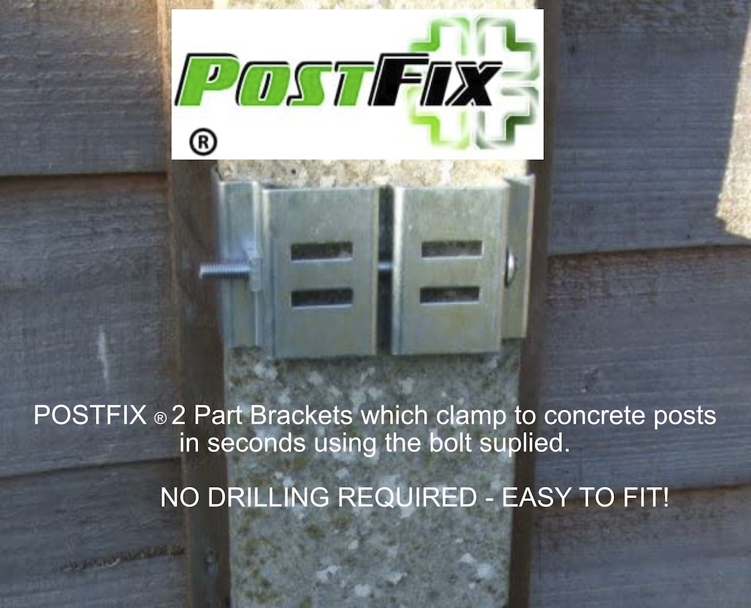 brackets concrete fence posts
