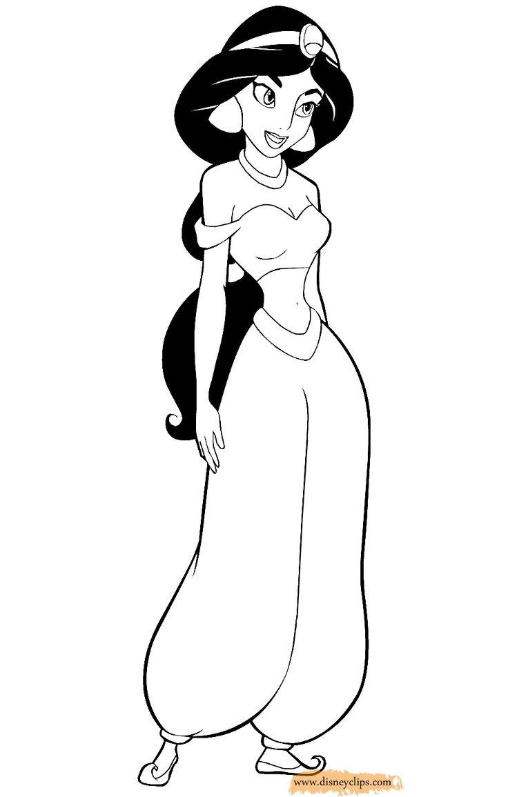 Princess Jasmine Coloring Page