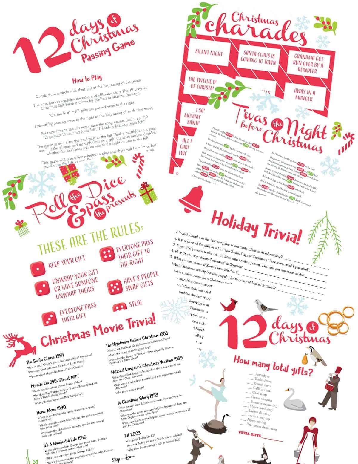 christmas office games free printable