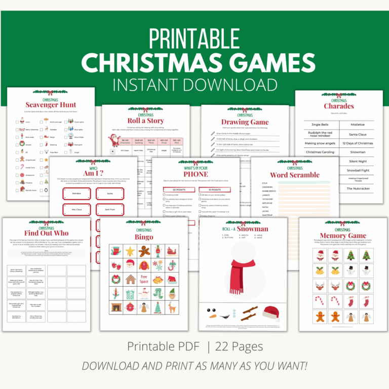 Printable Christmas Party Games Downloadable PDF Add A Little Adventure