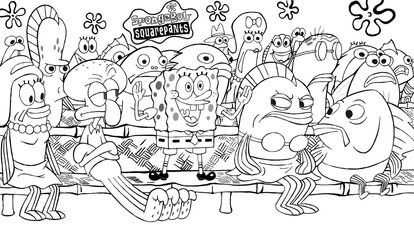 cospongebob coloring pages printable