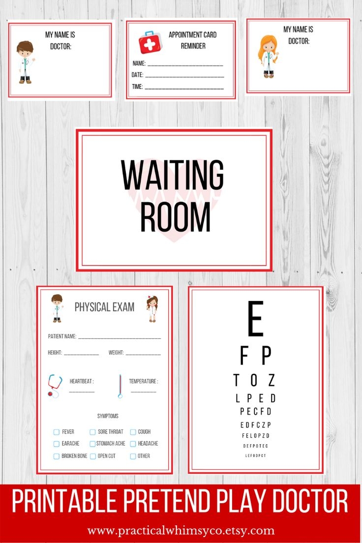 Printable Doctor Dramatic Play For Kids Preschool Digital Download Pretend Play Instant Download Hospital Printable School Nurse Etsy