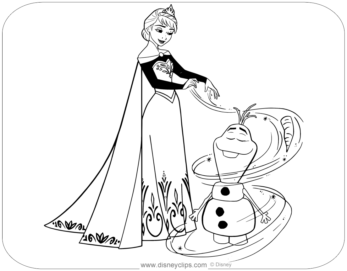 free printable frozen coloring pages