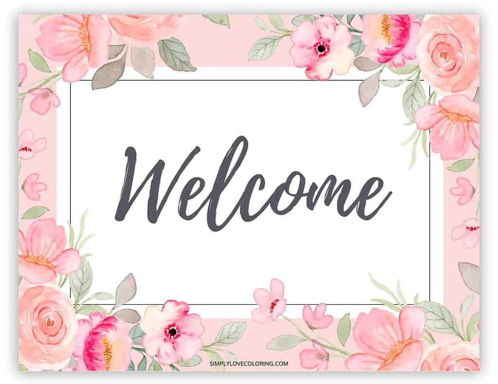 free printable welcome signs for office
