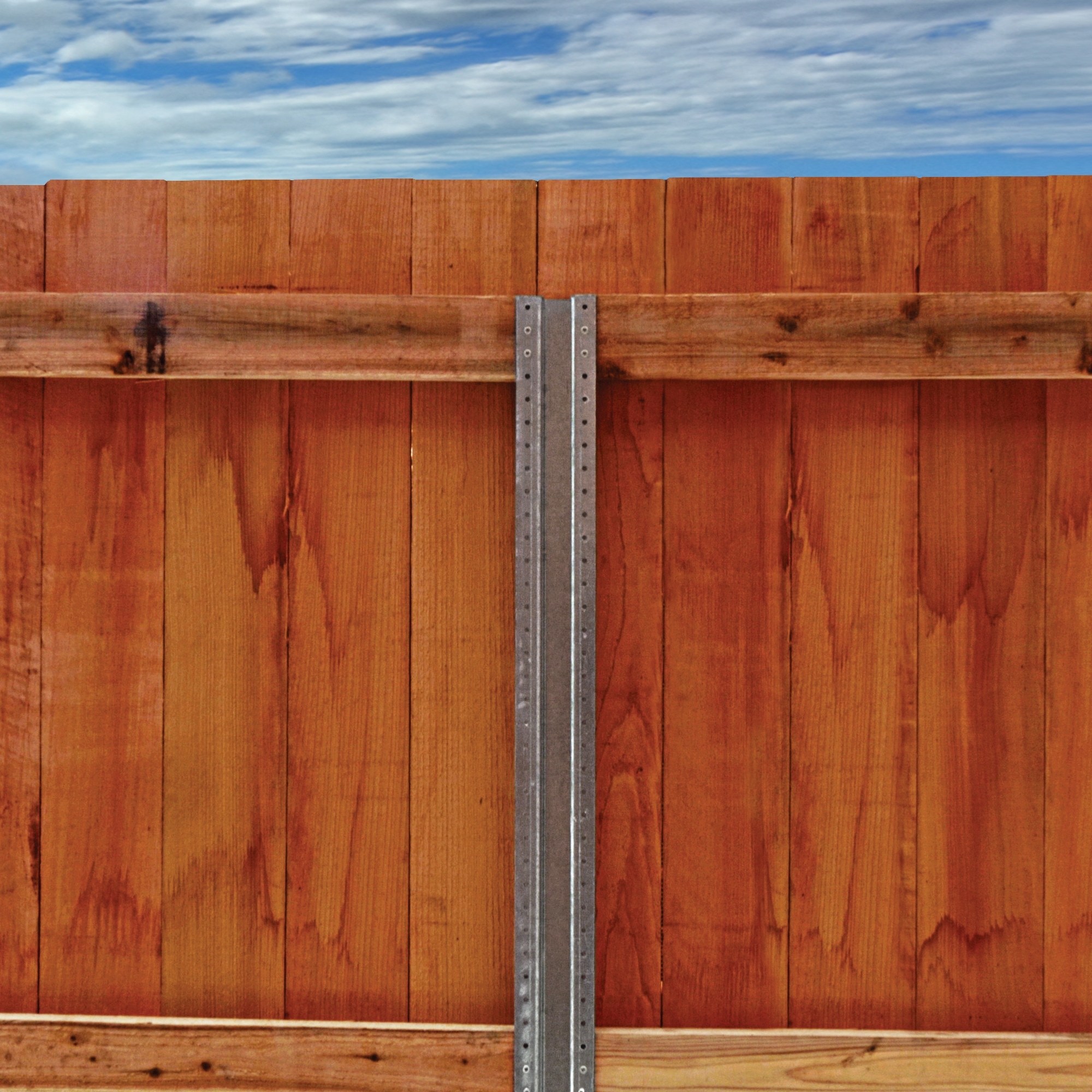 Proforce 7 1 2 ft H X 3 in W Galvanized Galvanized Steel Privacy Line Fence Post In The Metal Fencing Department At Lowes