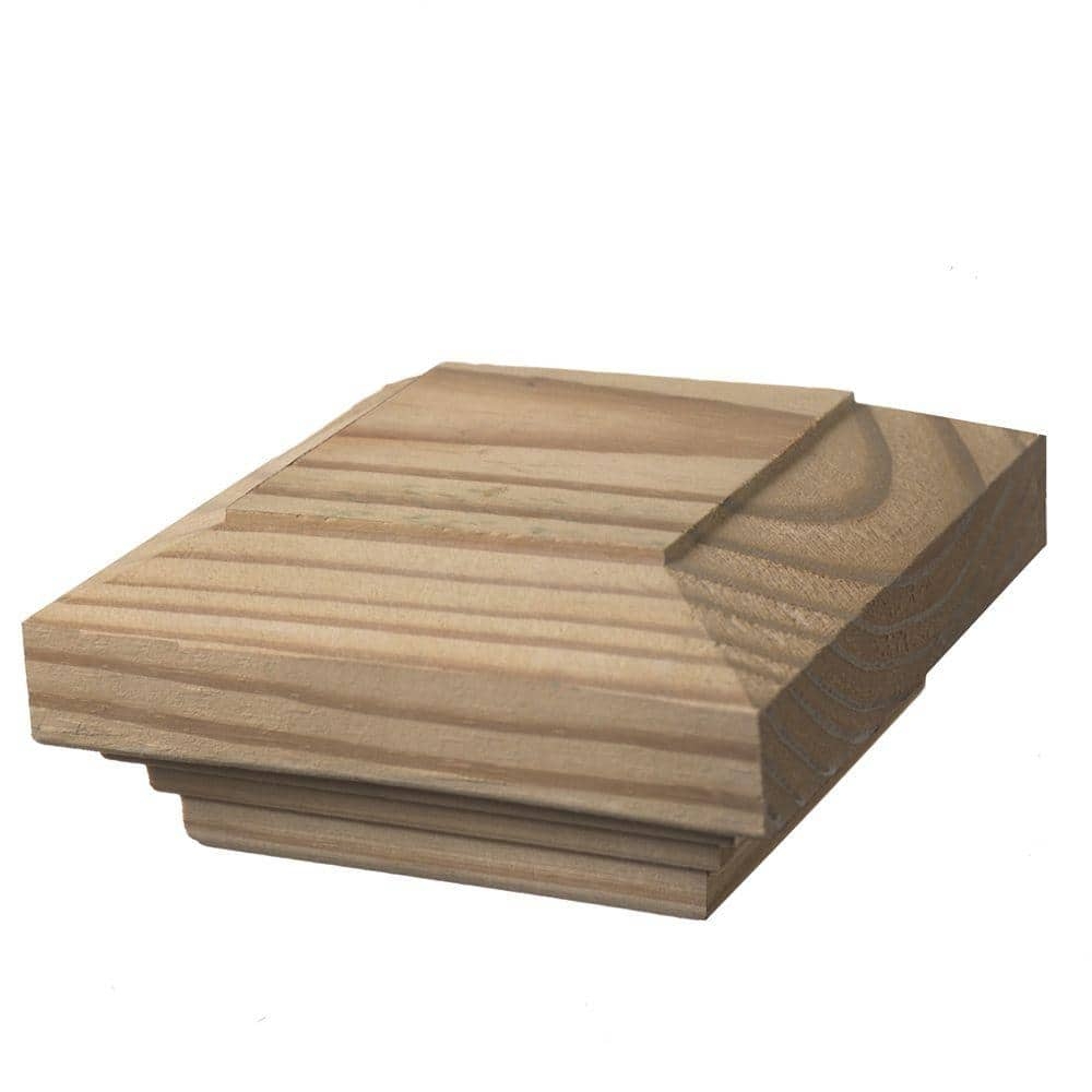 ProWood 6 In X 6 In Wood Flat Fancy Post Cap 6 Pack 189301 The Home Depot