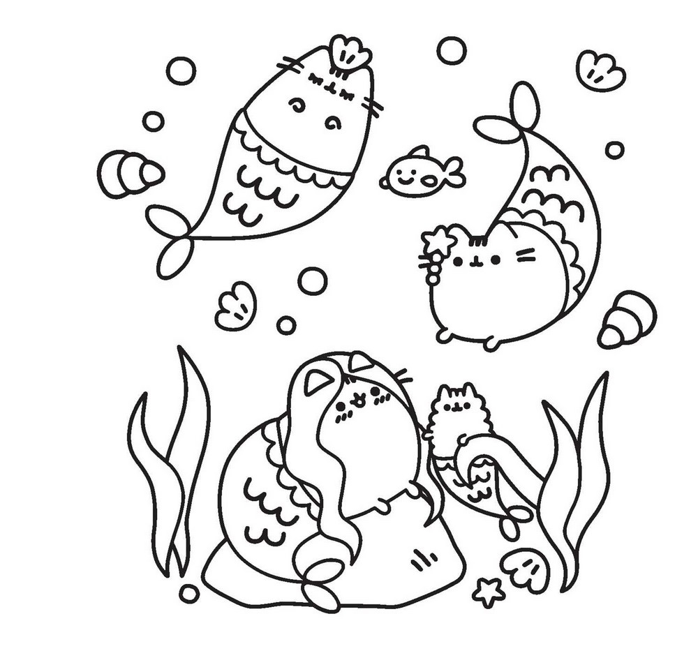 pusheen coloring pages wings