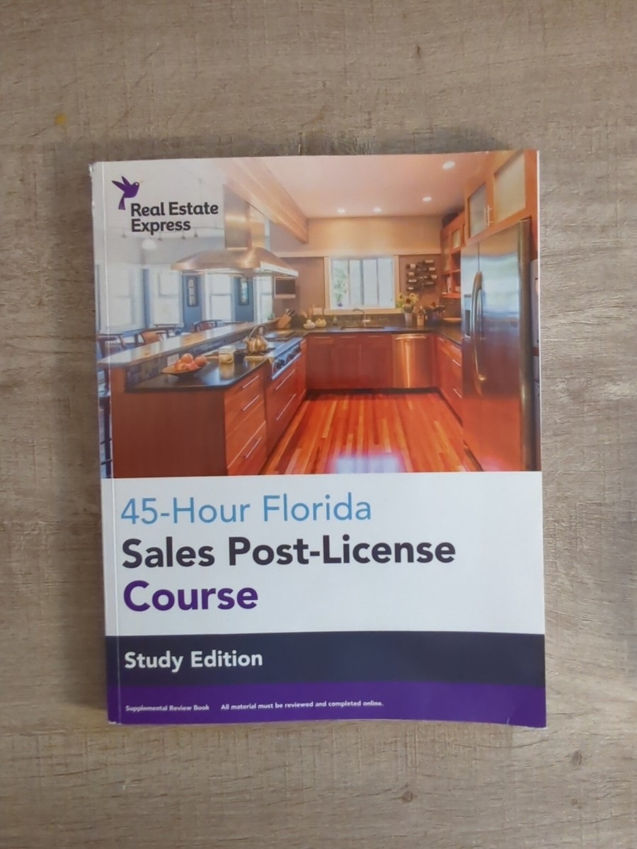 Real Estate Express 45 Hour Florida Sales Post License Course Study Edition EBay