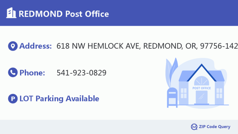 REDMOND Post Office Oregon United States ZIP Code 5 Plus 4