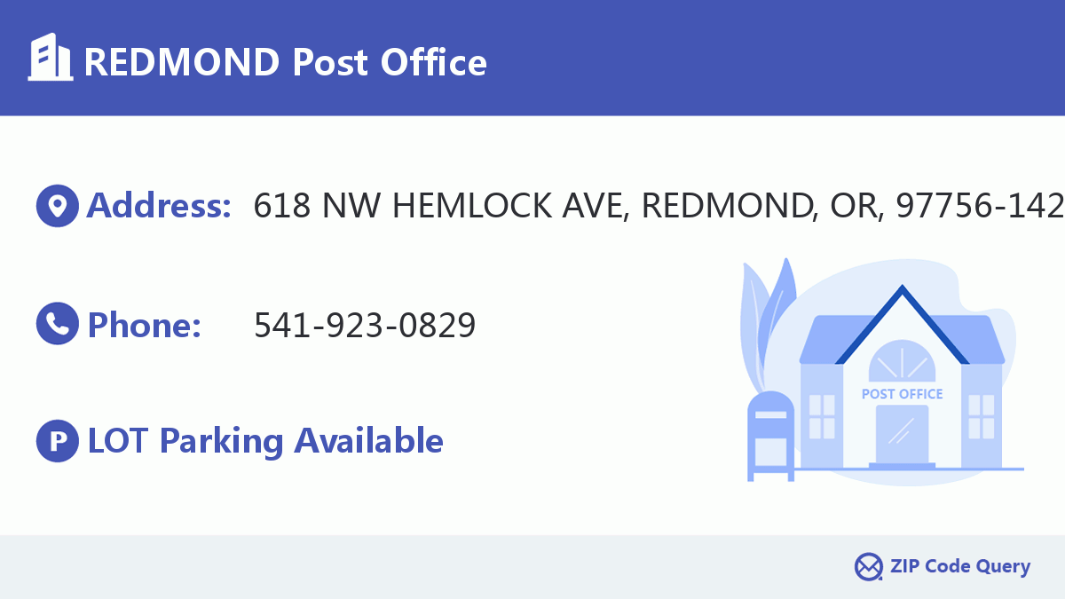 REDMOND Post Office Oregon United States ZIP Code 5 Plus 4 