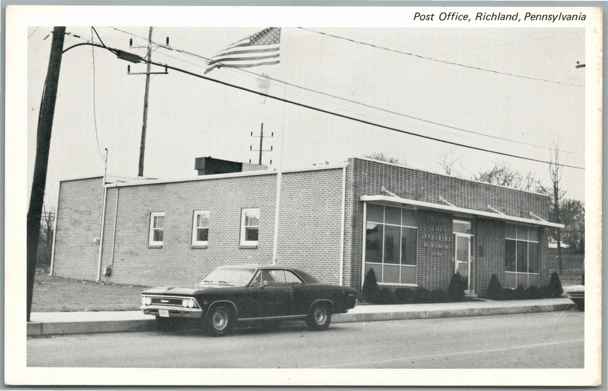 RICHLAND PA POST OFFICE VINTAGE POSTCARD EBay