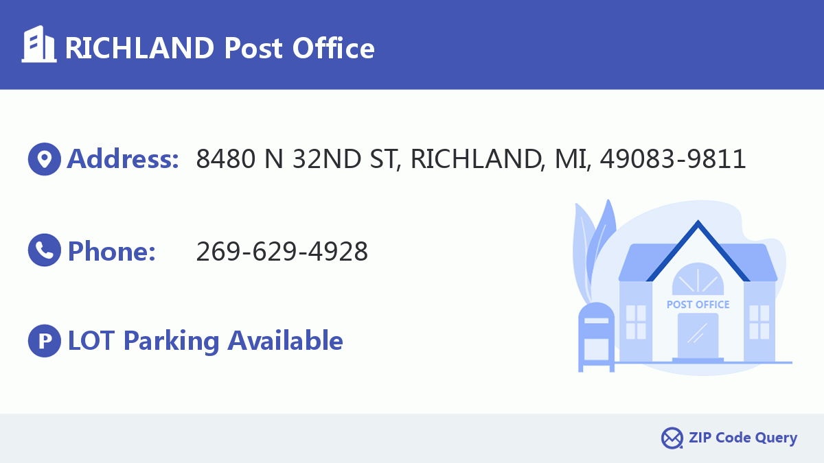 RICHLAND Post Office Michigan United States ZIP Code 5 Plus 4 