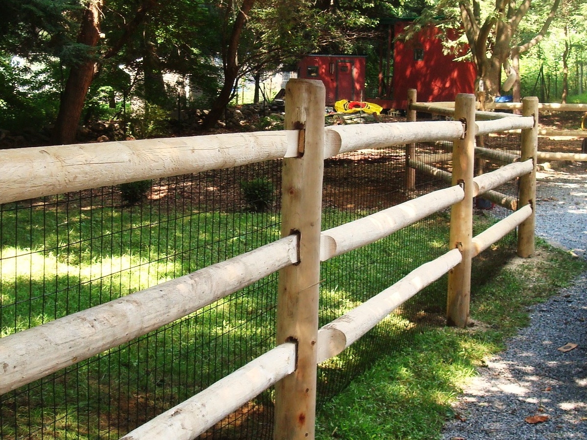 Round Post And Rail Style Wood Fences Campanella Fence Mahopac New York