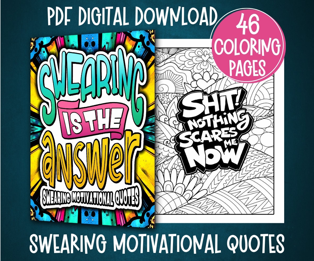 profanity coloring page fucking la de dah
