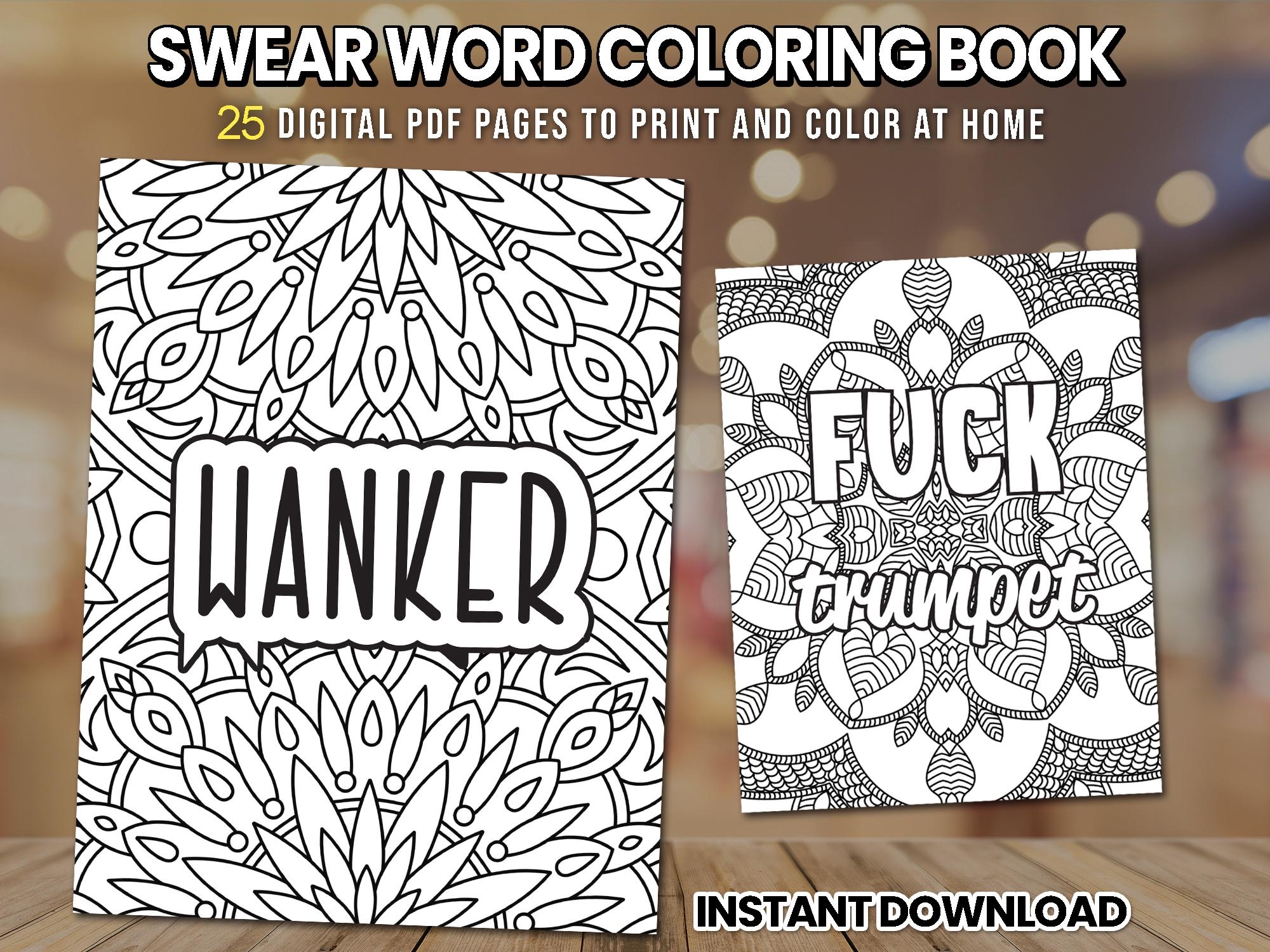 Rude Coloring Book Etsy