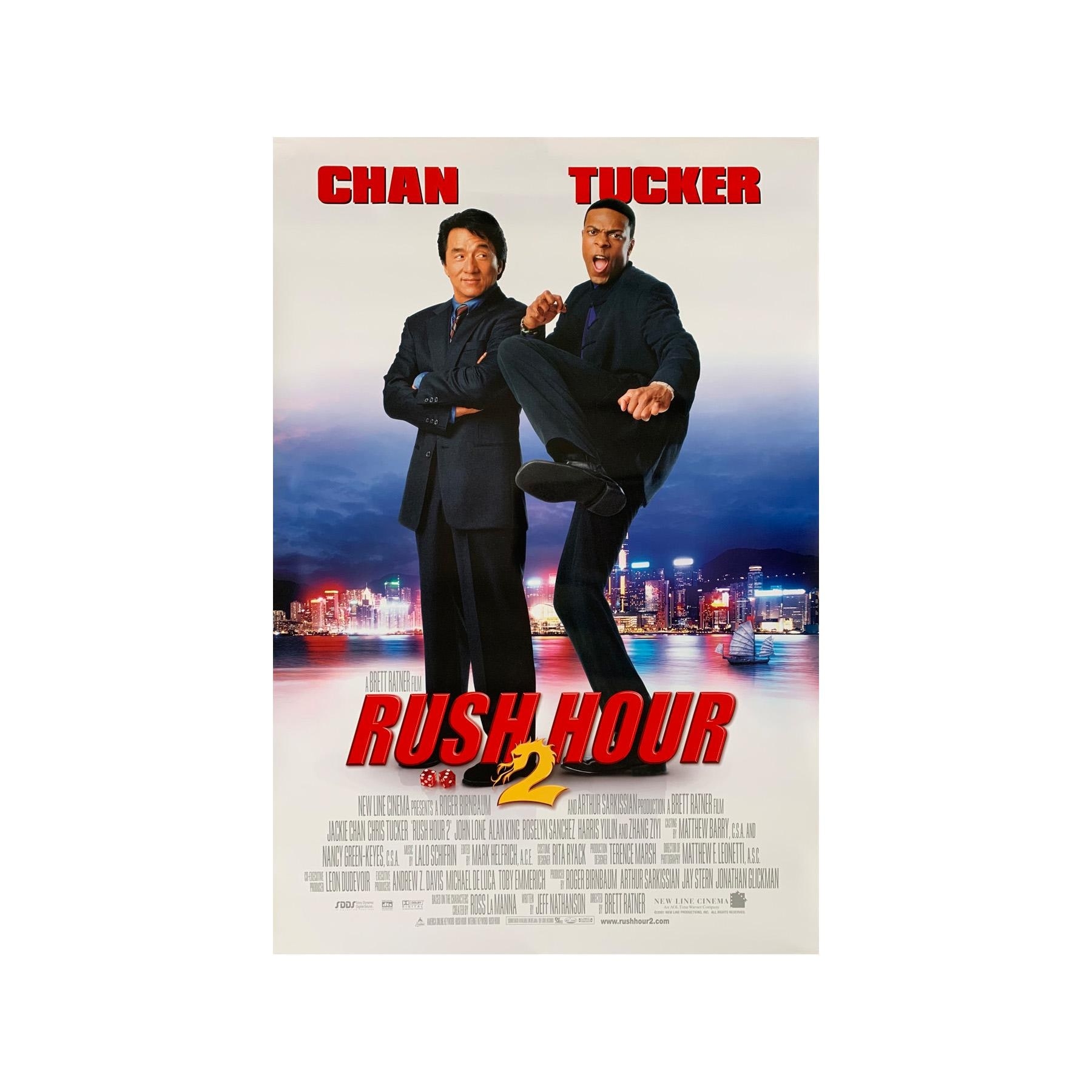 RUSH HOUR 2 Movie Poster 2 Sided ORIGINAL Intl Final 27x40 Jackie Chan Chris Tucker Etsy