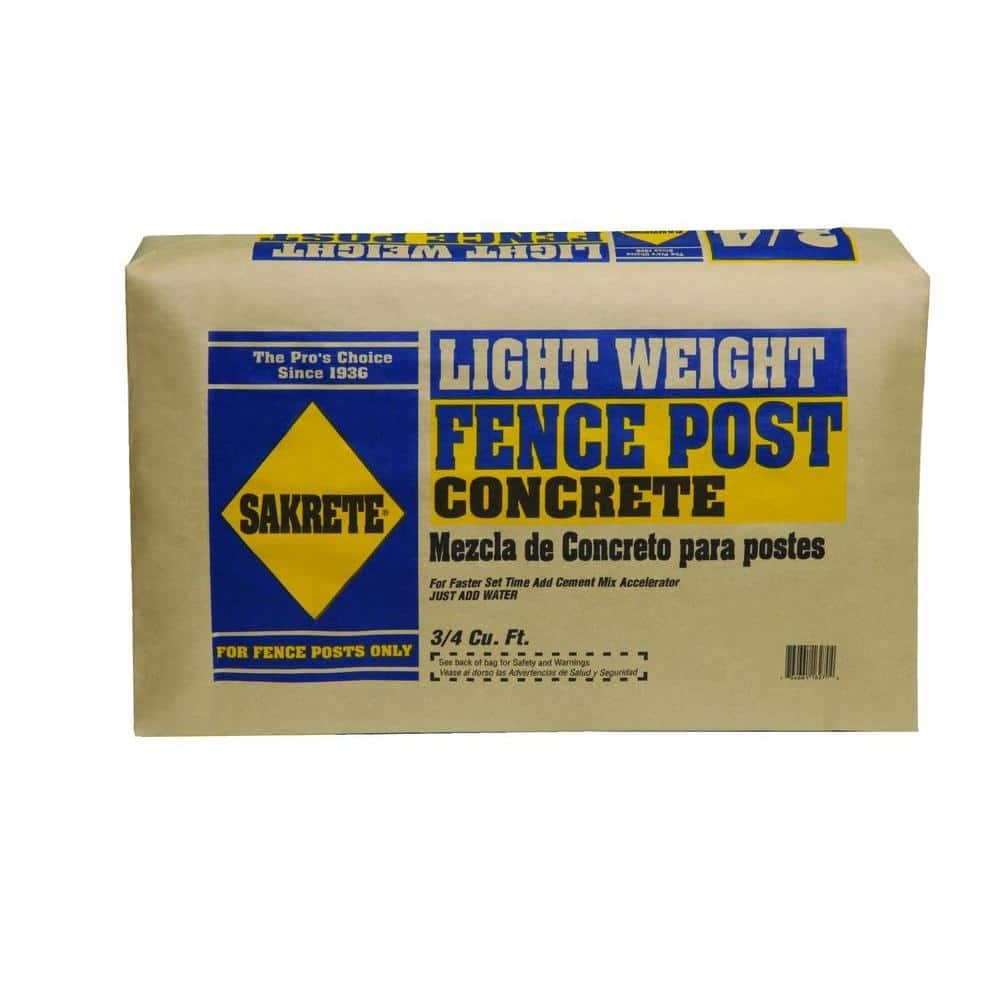 SAKRETE 67 Lb Lightweight Fence Post Concrete Mix 100033441 The Home Depot