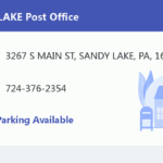SANDY LAKE Post Office Pennsylvania United States ZIP Code 5 Plus 4 