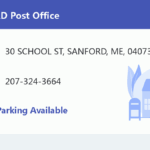 SANFORD Post Office Maine United States ZIP Code 5 Plus 4 