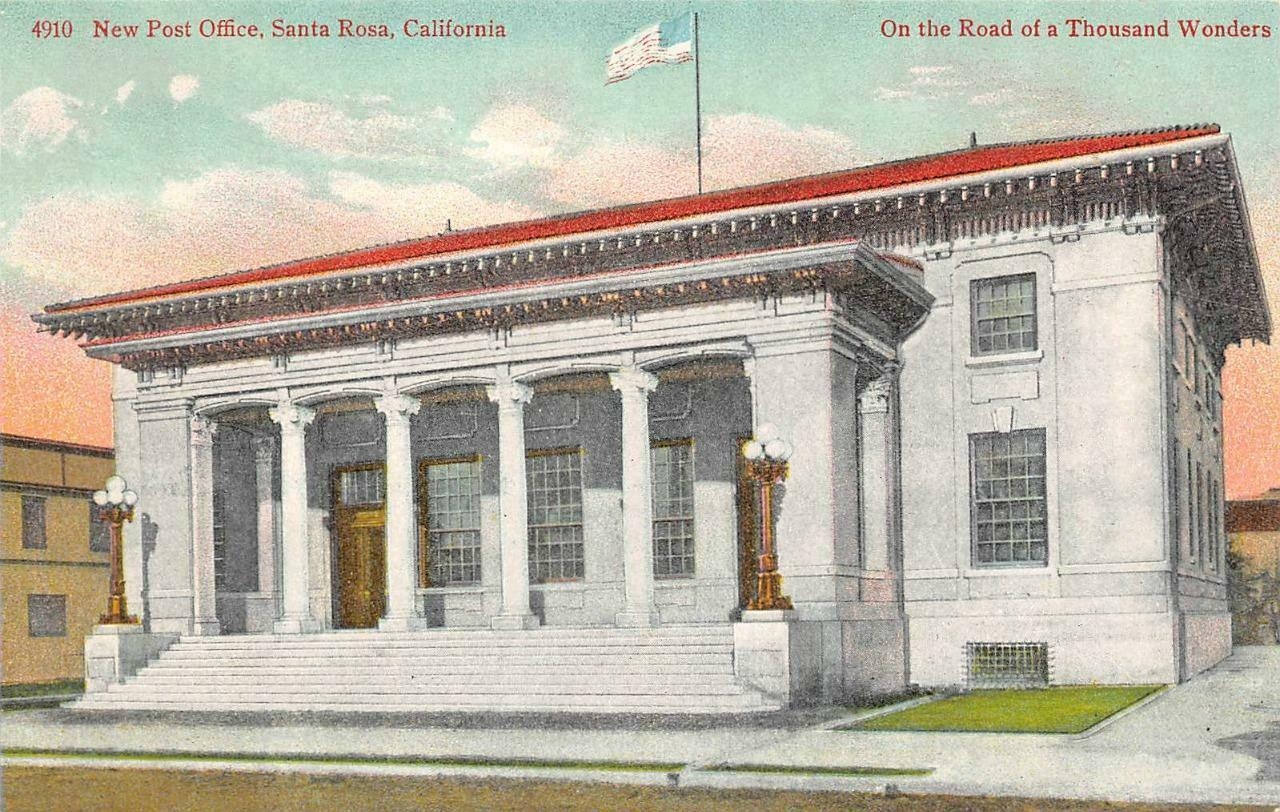 SANTA ROSA California CA NEW POST OFFICE Sonoma County C1910 s Postcard United States California Other Postcard HipPostcard