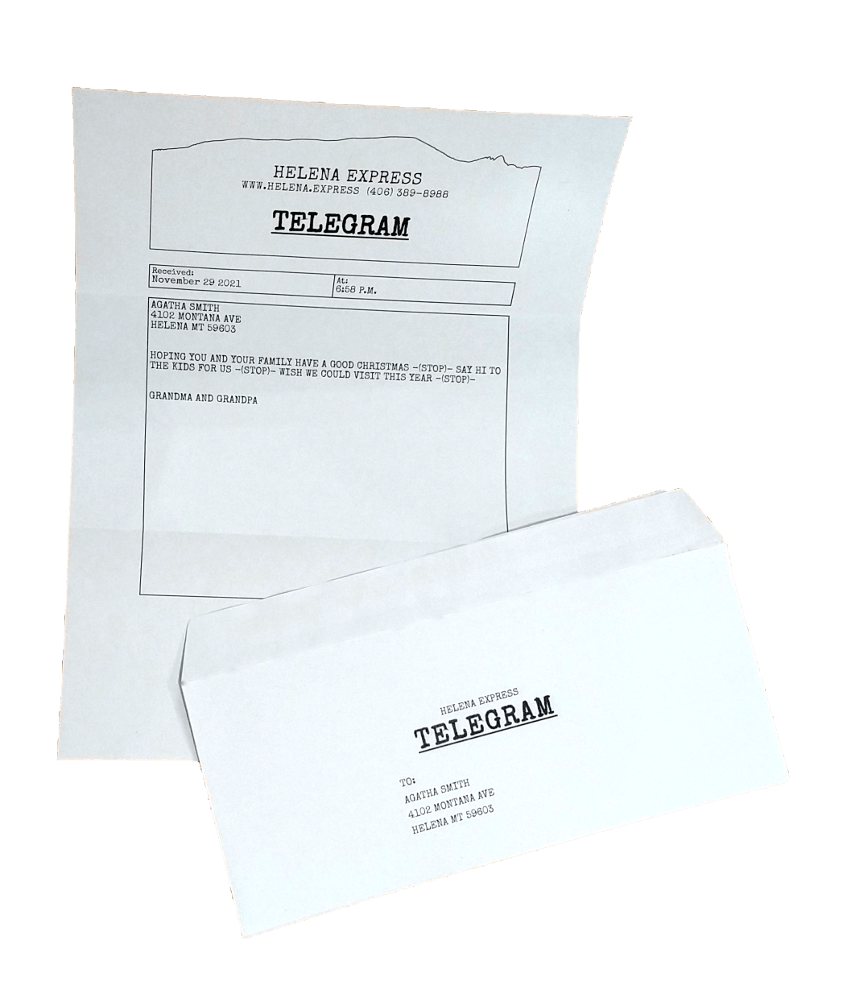 Send A Telegram Helena Express