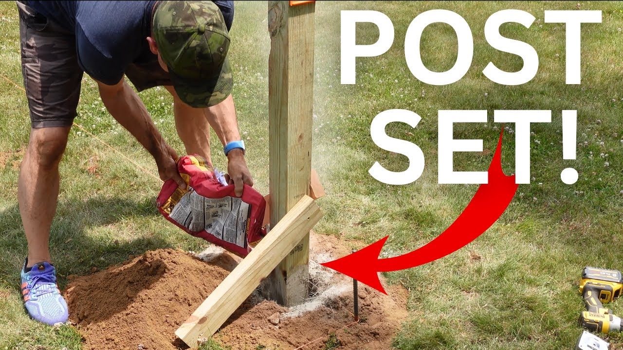 Setting A Post In The Ground Quikrete Post Setting For Beginners YouTube