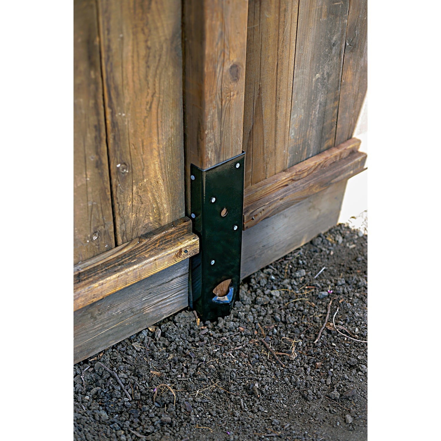 Simpson Strong Tie E Z Mender 28 in Powder Coating Black Steel Post Support For Wood Fence In The Fence Hardware Parts Tools Department At Lowes