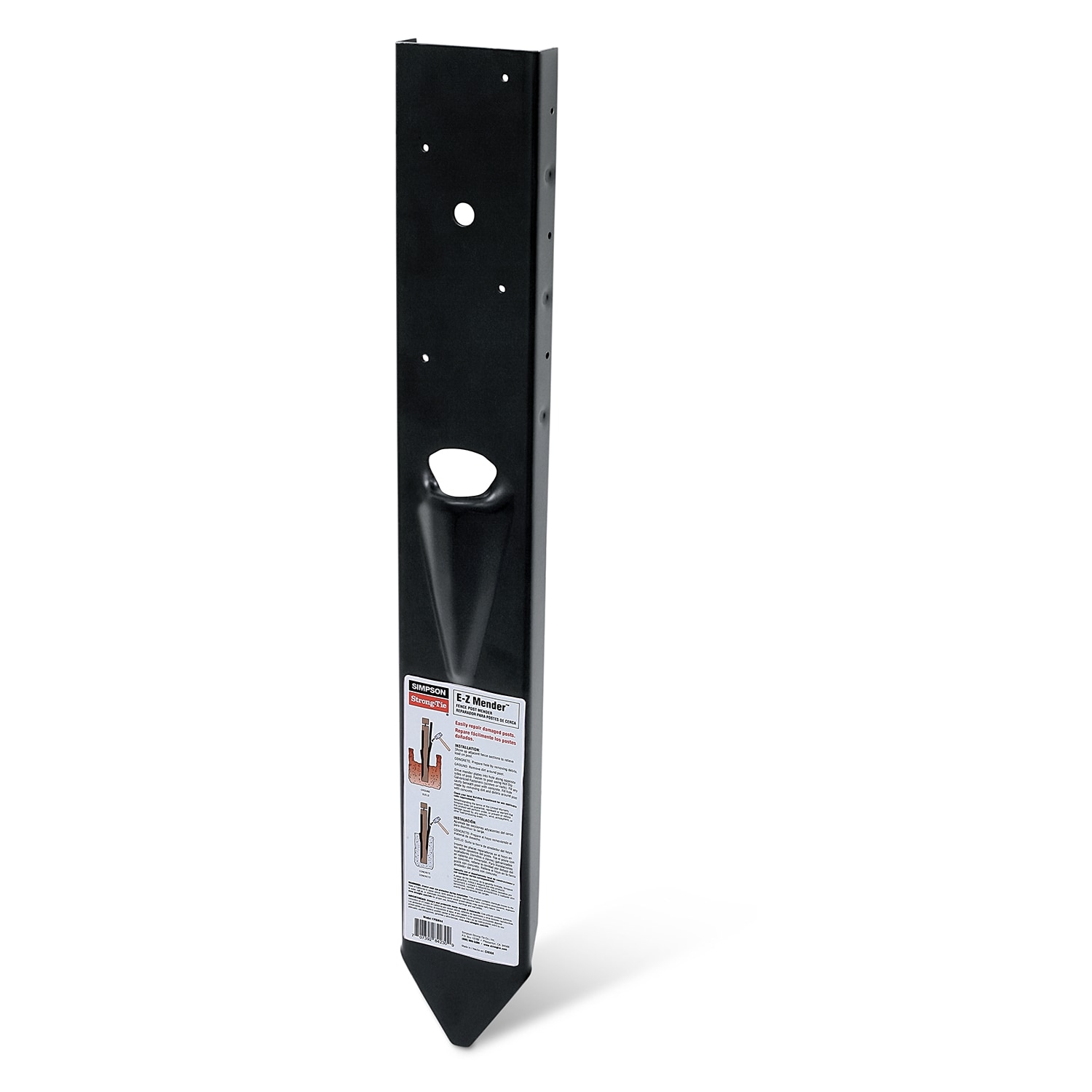 Simpson Strong Tie E Z Mender 28 in Powder Coating Black Steel Post Support For Wood Fence In The Fence Hardware Parts Tools Department At Lowes