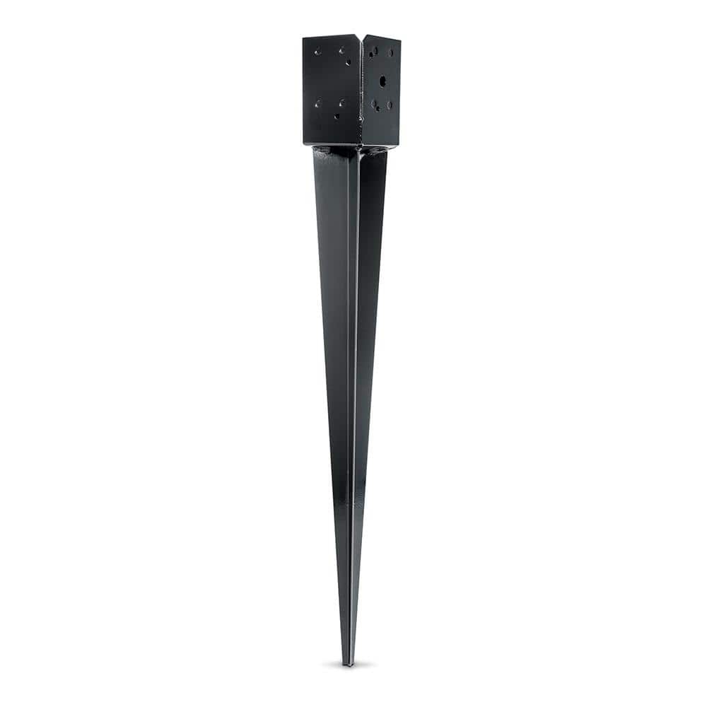 Simpson Strong Tie E Z Spike Black Powder Coated Post Base Spike For 4x4 Nominal Lumber FPBS44 The Home Depot
