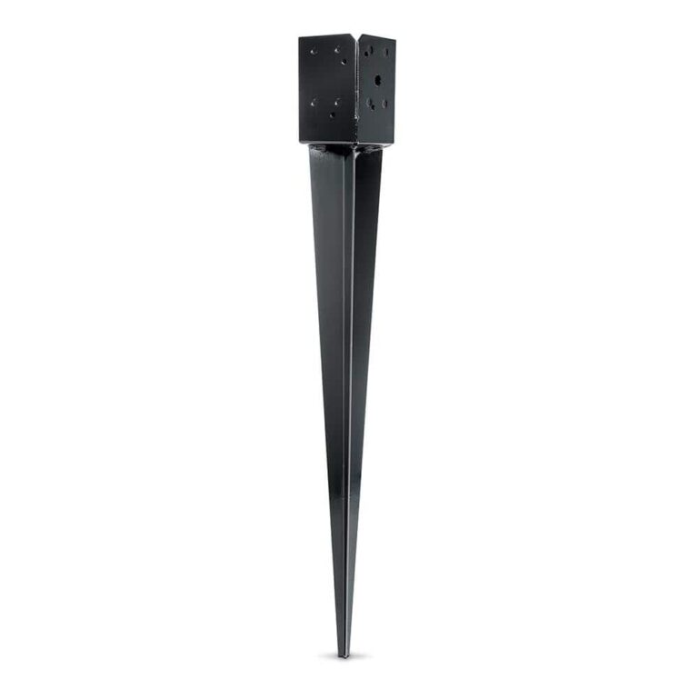 Simpson Strong Tie E Z Spike Black Powder Coated Post Base Spike For 4x4 Nominal Lumber FPBS44 The Home Depot