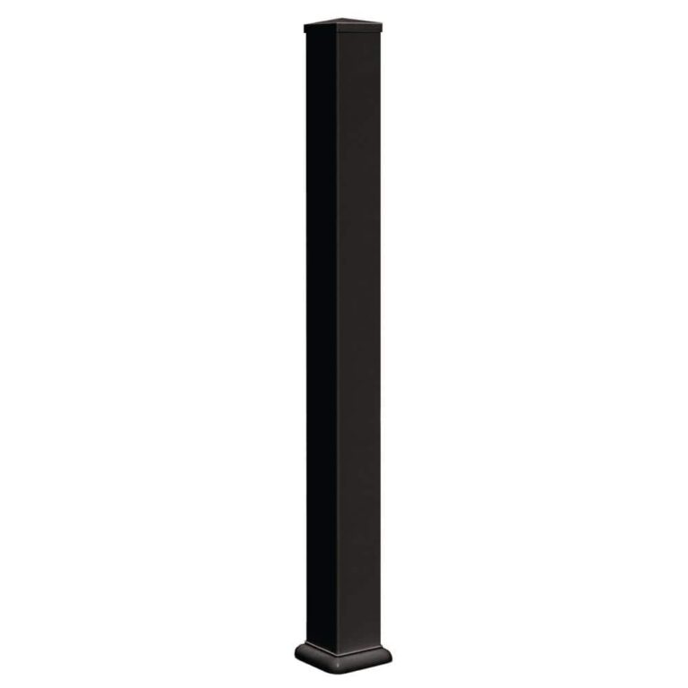 SIXTH AVENUE BUILDING PRODUCTS SUPPLYING THE WORLD Premium 3 76 In X 3 76 In X 3 17 Ft Black Vinyl Fence Post LBP1564 The Home Depot