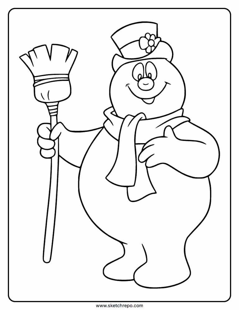Snowman Coloring Pages Sketch Repo
