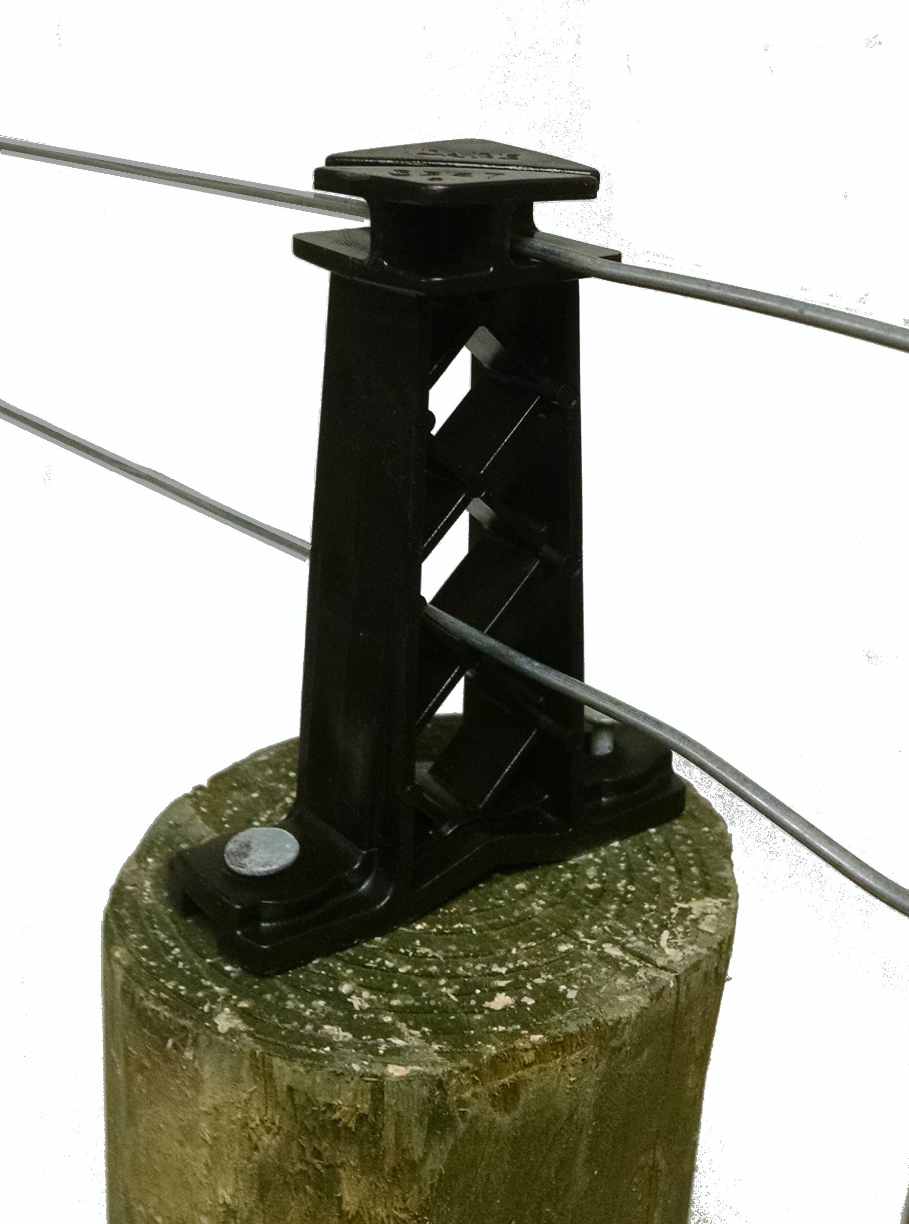 SNUG XWP 15 Wood Post Insulator Wood Post Electric Fence Insulators BLACK Tower Style Extender For High Te 