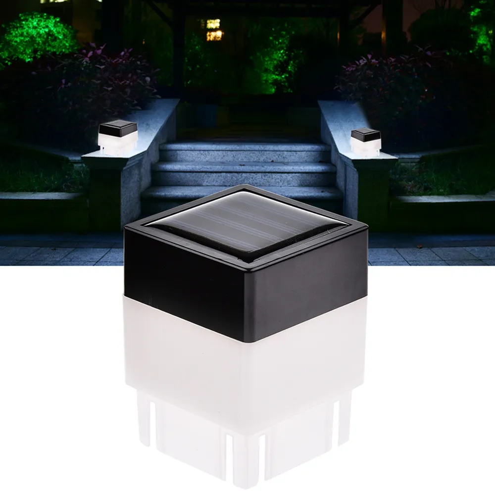 Solar Post Cap Lights 2x2 Square Powered Solar Fence Post Caps For Wrought Iron Fencing Ideal For Front Yard Backyards Gate And Landscape Lighting