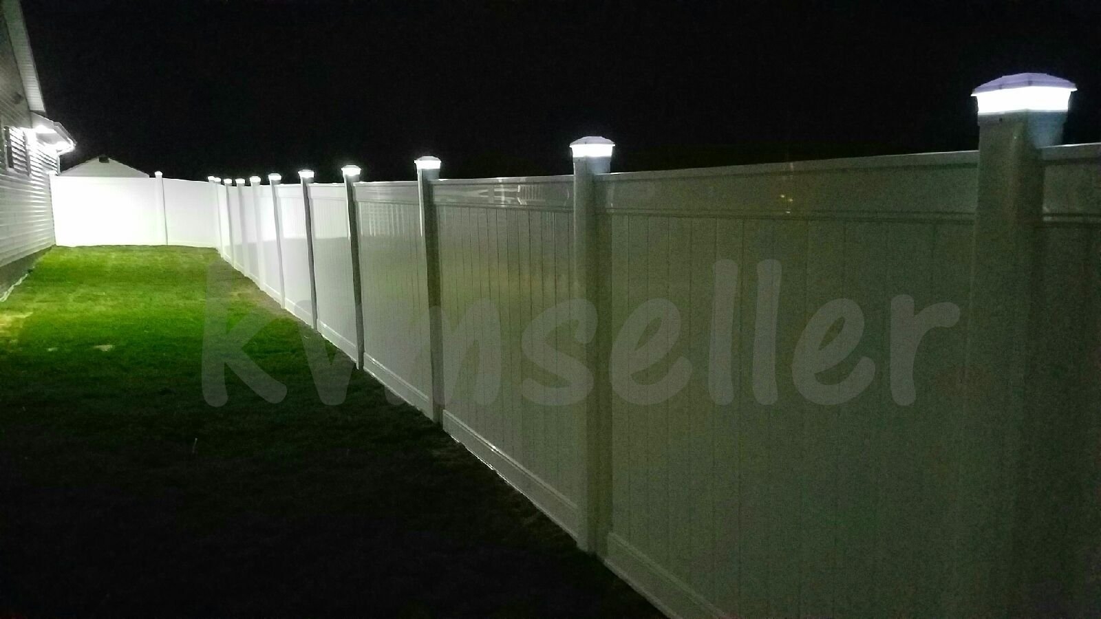 Square Solar LED Light Post Deck Cap 4x4 PVC Fence Style Outdoor Garden Light Landscape Lamp Lawn Vinyl Wood Black 2 Pack Amazon