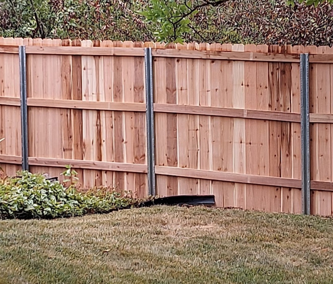 galvanized fence post for wood fence