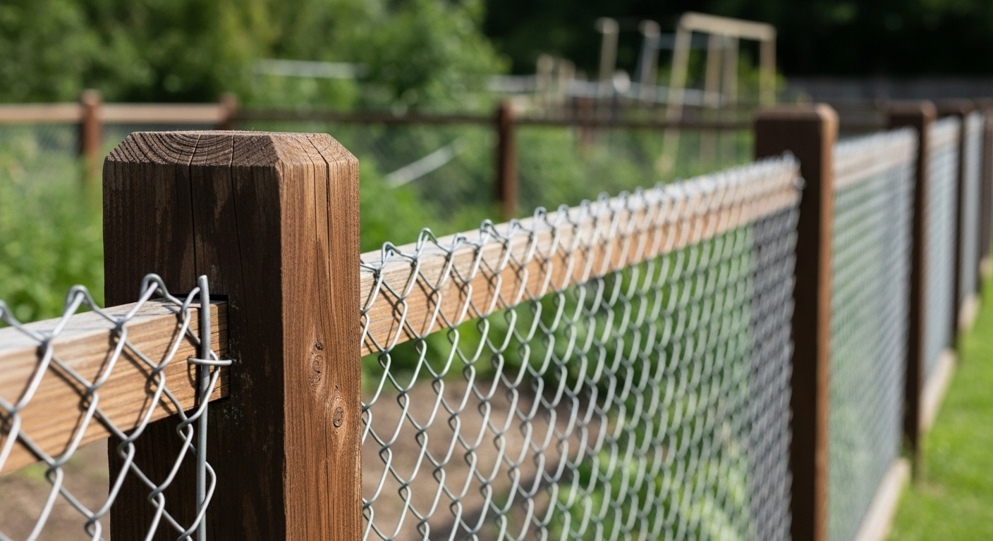 Step by Step Guide Installing A Chain Link Fence With Wood Posts