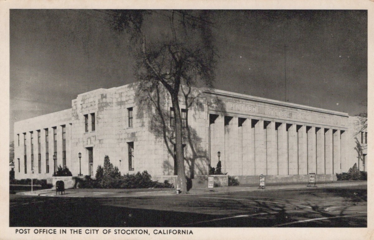 Stockton California Post Office Postcard EBay