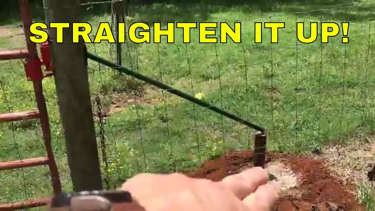 STRAIGHTEN A LEANING PULL POST YouTube