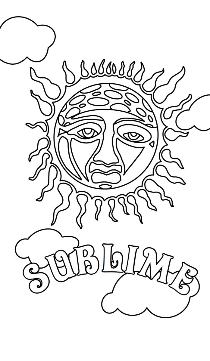 Sublime Badfish Floral Coloring Page
