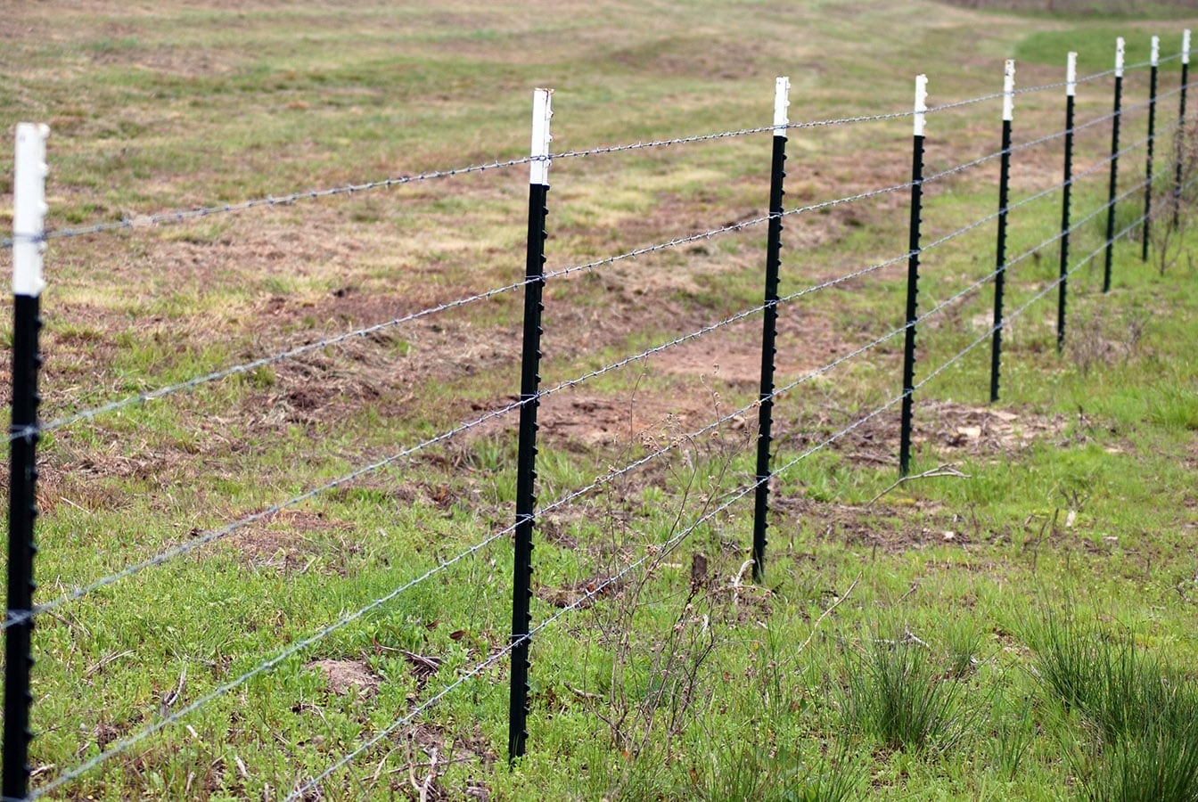T Post W P 1 25 6 Ft 6 In GRN UPC 78 in Green Steel T post For Multiple Fence Types In The Fence Hardware Parts Tools Department At Lowes