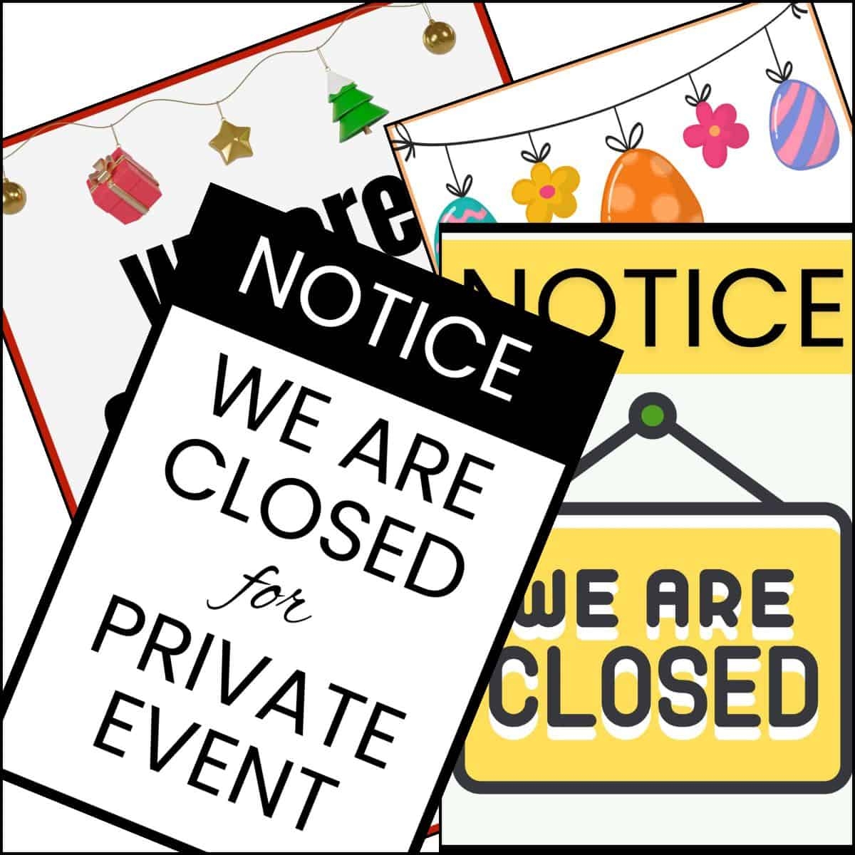 Temporarily Closed Sign Printable 30 Free Templates The Pink Craft Box