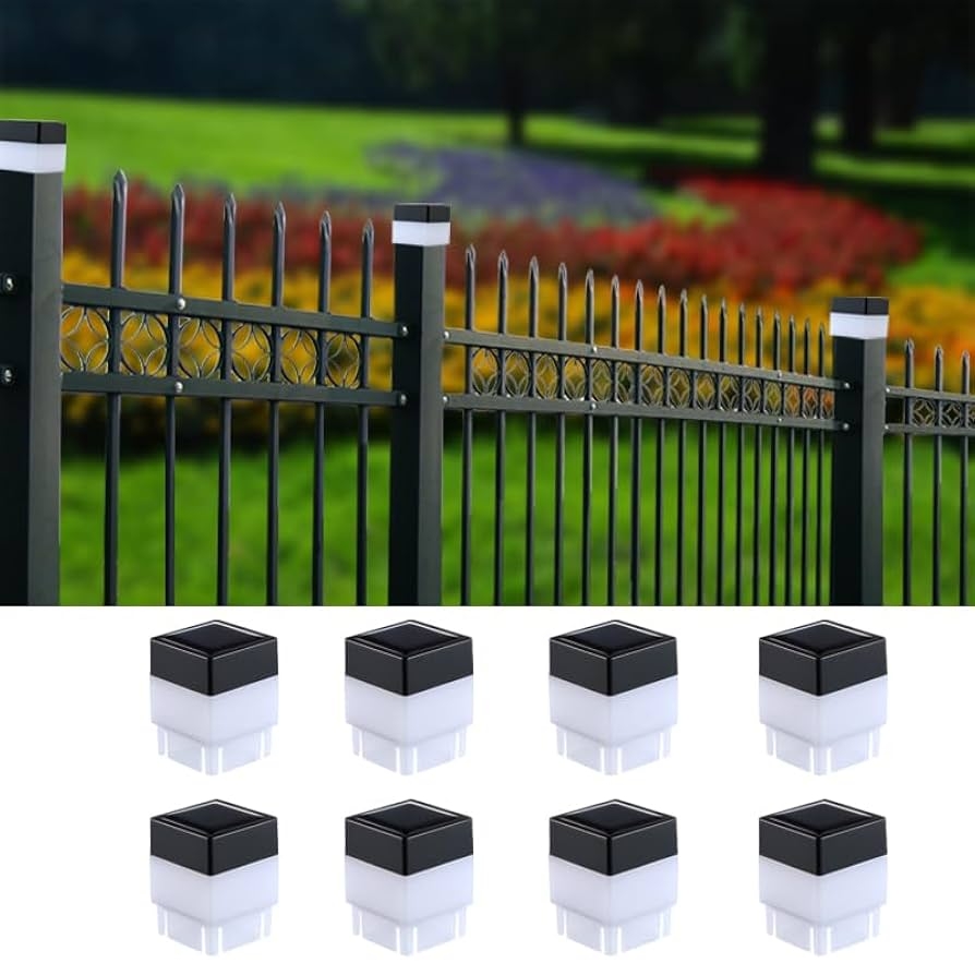 2x2 fence post solar lights