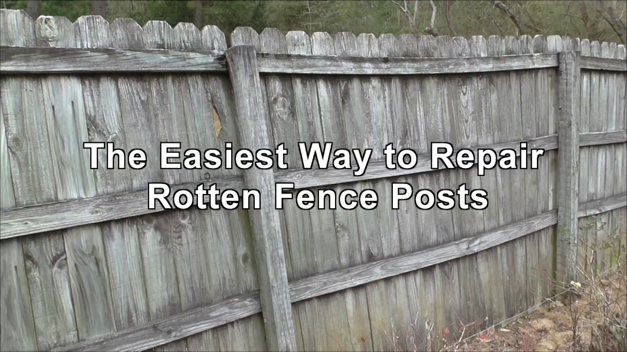 fix rotted fence post