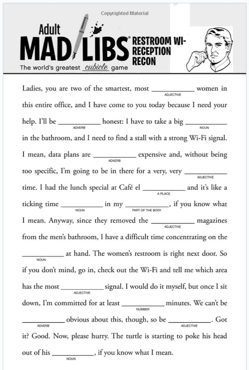 The Office Mad Libs Eugene Toy Hobby Worksheets Library