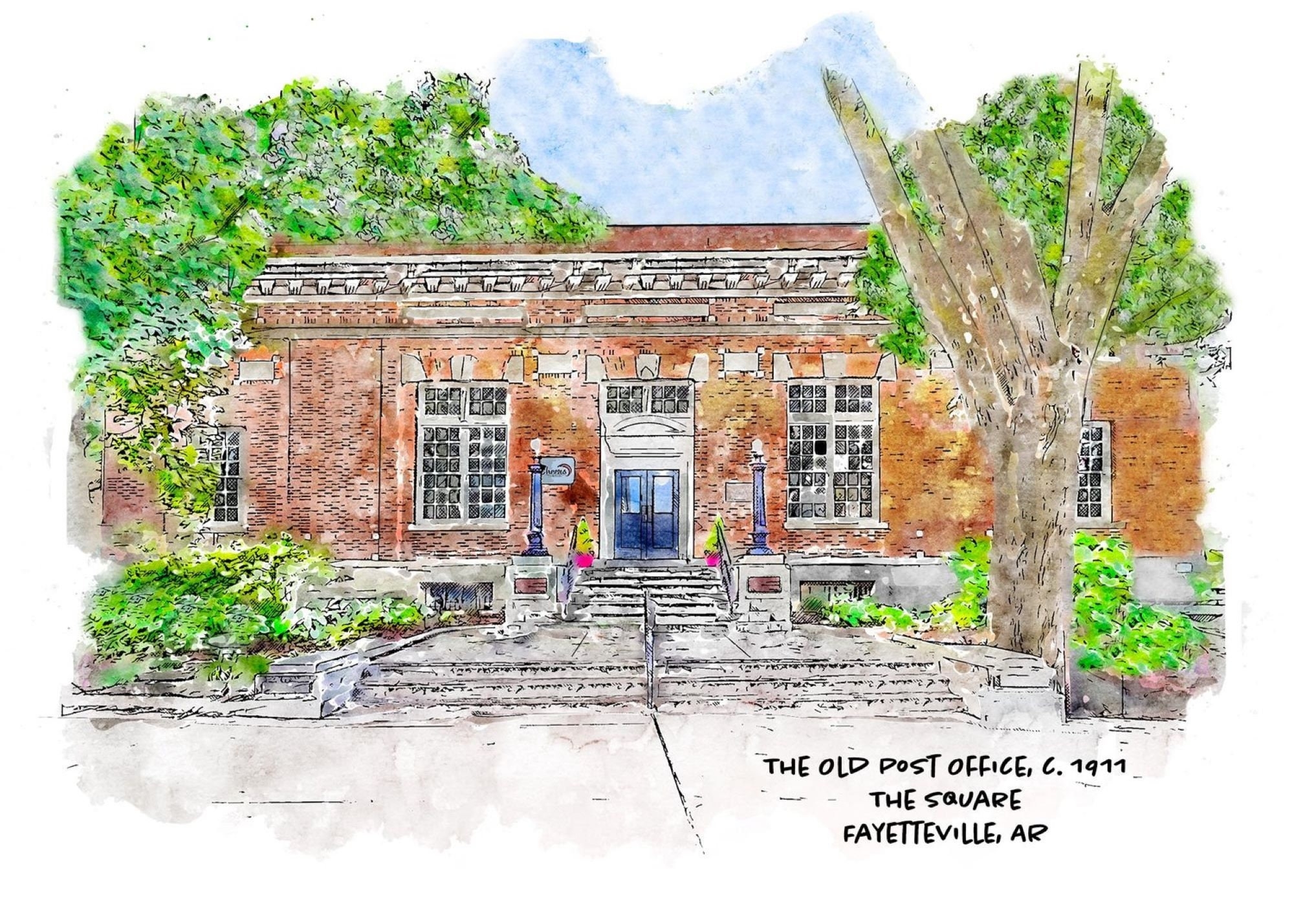 The Old Post Office Fayetteville Arkansas Arkansas Art Arkansas Print Arkansas Gift Arkansas Photography Etsy