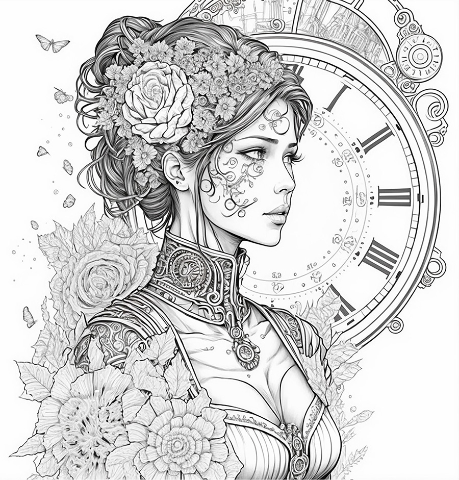 The Retro Futurists Coloring Book The Attic Shoppe Trading Co 