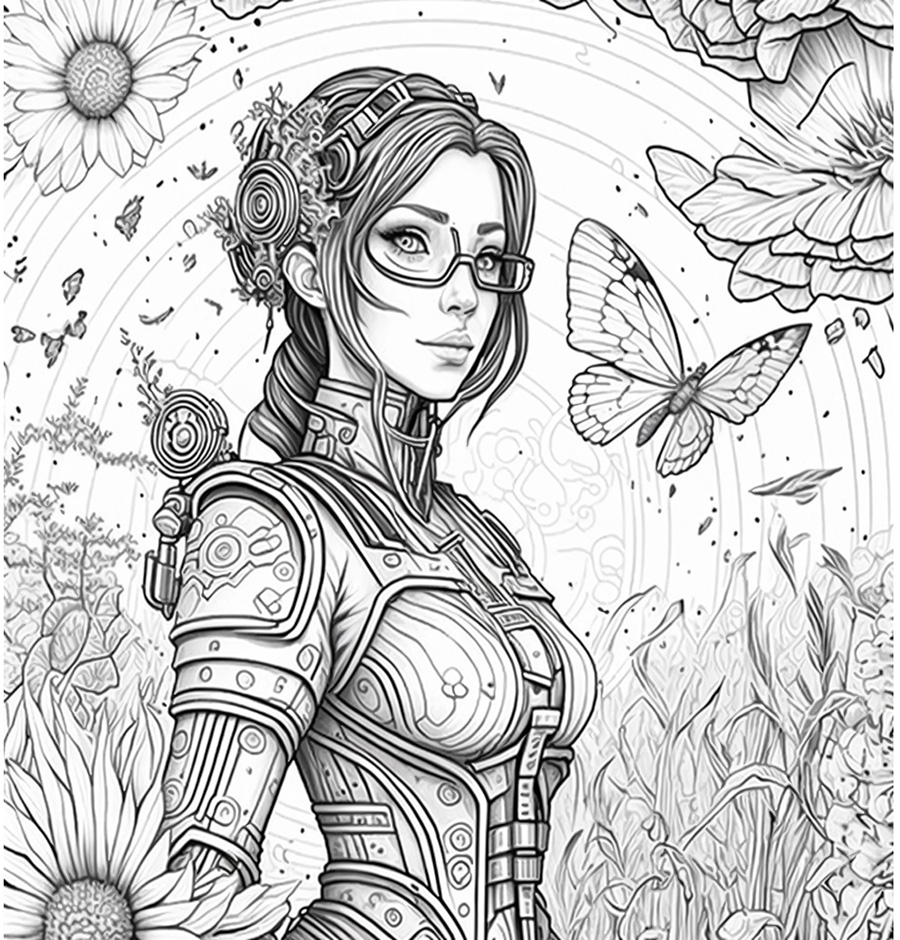 The Retro Futurists Coloring Book The Attic Shoppe Trading Co 