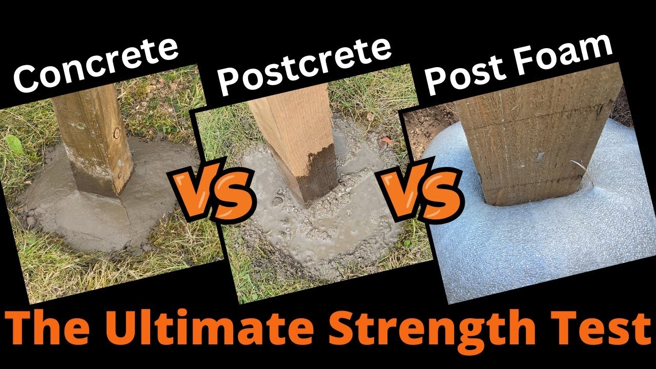 The Ultimate Strength Test Fence Post Foam Vs Postcrete Vs Concrete Which Comes Out On Top YouTube
